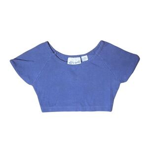 Vintage Periwinkle Cropped Micro Top XXS